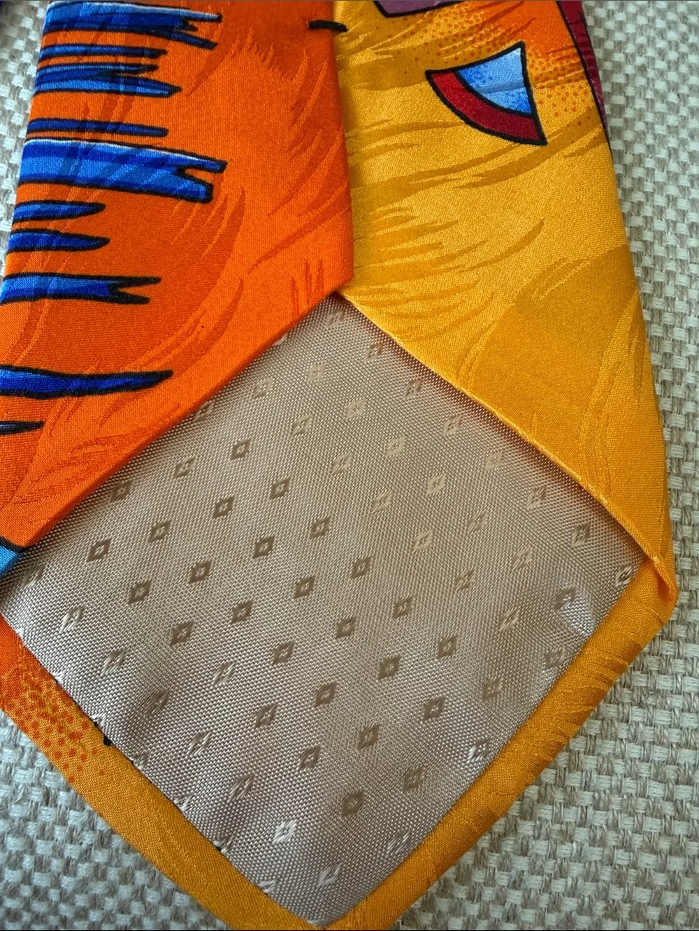 Rush Limbaugh - Peacock Vibrant Orange & Blue Silk Tie
